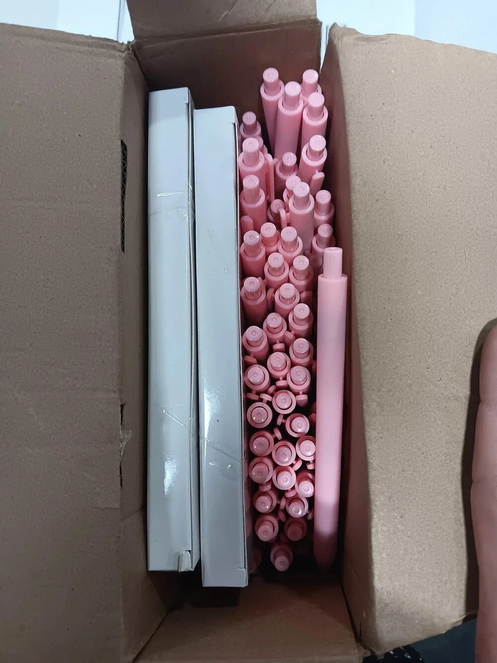 25 Pink Baby Shower Favors/Gender Reveal Candles, Bags, Card and Pens Set